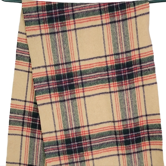 100% Cashmere Vintage Plaid Cold Weather Winter Light Weight Scarf OS - Picture 3 of 11